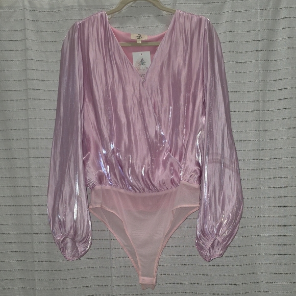 entro Tops - Entro Shimmering Lavender/Pink Bodysuit